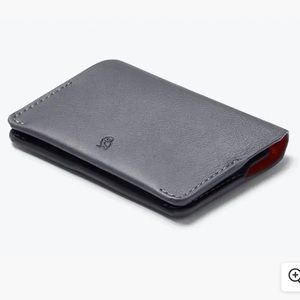 Bellroy grey leather card holder wallet